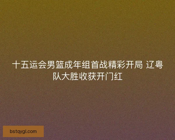 十五运会男篮成年组首战精彩开局 辽粤队大胜收获开门红